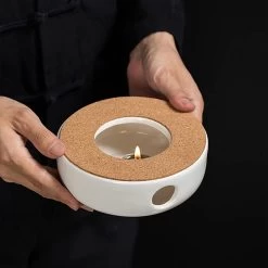 ConBlom Keramische Theepot, Warmer, Theewarmer, Koffiewarmer, Stoofje, Met Kurk-stoofje, Theepot Basis, Theefornuis, Melkwarmer Voor Thuis, Café, Theemelk (zonder Kaars En Theepot) -Thuiskeuken 1200x1200 777