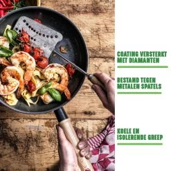 GreenChef Vintage Wokpan 28cm/3.7L - Zwart - Inductie - PFAS-vrij -Thuiskeuken 1200x1200 8