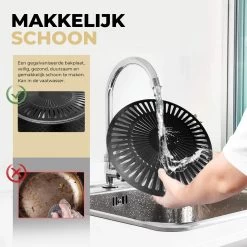 Ozocozy BBQ-ONE Houtskool Tafelbarbecue - Ø30 Cm- Zwart - Incl. Draagtas, Siliconen Bakkwast En RVS-Barbecuetang -Thuiskeuken 1200x1200 973