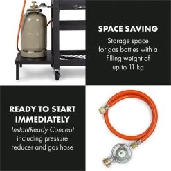 Klarstein Kingsville Double Barbecue - Houtskool- En Gasbarbecue - Smoker BBQ - Inclusief Deksels En Thermometer - Met 2 Roosters - Zwart -Thuiskeuken 1200x1200 982