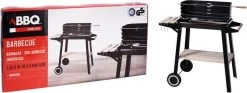 Verrijdbare Barbecue – Houtskool/Briketten - Verstelbare Grillplaat – Houten Tafel – Winscherm – Gewicht 5.9kg -Thuiskeuken 1200x453 1