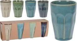 Merkloos Melkbekers - 4x Stuks - Diverse Kleuren - Porselein - 330 Ml -Thuiskeuken 1200x638 3