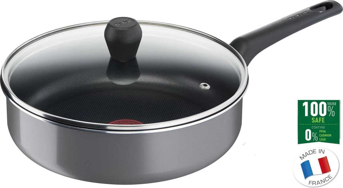 Tefal Easy Plus Hapjespan - Ø 24 Cm + Deksel - Niet Geschikt Voor Inductie