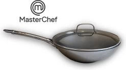 MasterChef / Jumbo - Wokpan - Met Glazen Deksel - 28 Cm - Inductie -Thuiskeuken 1200x671 1