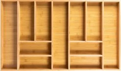 Grote Bestekbak Bamboe 81x47CM - Coninx Besteklade - Opbergbak - Duurzaam - Bamboe - Voor Laden Vanaf 47cm Diep