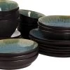 Palmer Serviesset Lotus Stoneware 6-persoons 24-delig Zwart Turquoise -Thuiskeuken 1200x707 5