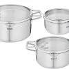 Tefal Nordica Pannenset 3 Delig - Steelpan Ø 16 Cm & Kookpan Ø 20 + Ø 24 Cm
