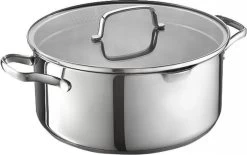 Masterchef - RVS Braadpan Met Glazen Deksel - 20 Cm