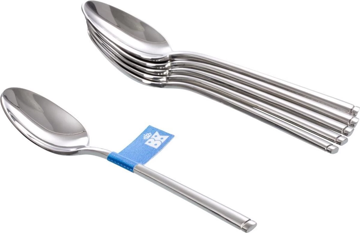 BK Waal Koffielepels - 6 Stuks - 18/10 Edelstaal 3 BK Waal Koffielepels - 6 Stuks - 18/10 Edelstaal