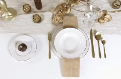 LeRijn® Serviesset Deventer 6 Persoons - 18 Delig - Licht Crème Wit Met Gouden Rand En Motief - Dinerborden - Soepborden - Dessertborden - Borden Servies - Bordenset -Thuiskeuken 1200x793 2