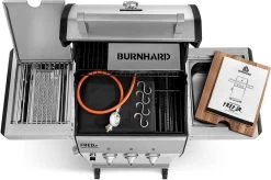 Burnhard Gas BBQ FRED JR. Deluxe - 2 Branders - Incl. Keramische Infraroodbrander & Afdekhoes - Deluxe -Thuiskeuken 1200x797 3