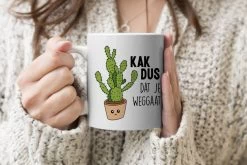 Mok - Koffiemok - Spreuken - Quote - 'Kak Dus Dat Je Weggaat' - Baan - Mokken - 350 ML - Beker - Koffiemokken - Theemok - Mok Met Tekst -Thuiskeuken 1200x800 106