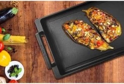 Eurolux Teppanyaki Plaat Met Grepen - 41 X 24 X 2.5 Cm - Zwart - Aluminium - Geschikt Voor Alle Warmtebronnen -Thuiskeuken 1200x815 1