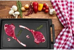 Eurolux Teppanyaki Plaat Met Grepen - 41 X 24 X 2.5 Cm - Zwart - Aluminium - Geschikt Voor Alle Warmtebronnen -Thuiskeuken 1200x815 2