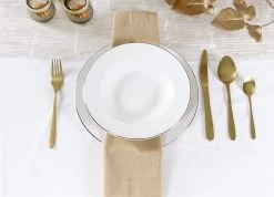 LeRijn® Serviesset Deventer 6 Persoons - 18 Delig - Licht Crème Wit Met Gouden Rand En Motief - Dinerborden - Soepborden - Dessertborden - Borden Servies - Bordenset -Thuiskeuken 1200x864 16