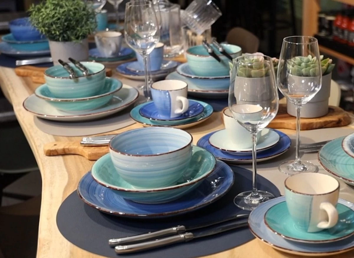 Studio Tavola Serviesset Ocean Blue 18-Delig 4 Studio Tavola Serviesset Ocean Blue 18-Delig - Afbeelding 2