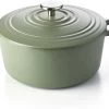 BK Bourgogne Braadpan Ø 24 Cm - Groen - Gietijzer - Inductie -Thuiskeuken 1200x895