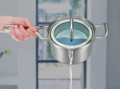 BK Q-linair Master Glas Pannenset - 5-delig - Glazen Deksel - Veilig Afgietsysteem - Inductie -Thuiskeuken 1200x897