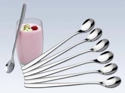 Dessertlepels - Cocktaillepels - IJslepels - Latte Macchiato Lepels - Yoghurtlepels - Set Van 6 Stuks -RVS (18/0) -19 Cm -Thuiskeuken 1200x900 96