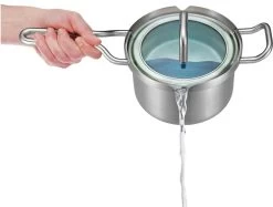 BK Q-linair Master Glas Pannenset - 5-delig - Glazen Deksel - Veilig Afgietsysteem - Inductie -Thuiskeuken 1200x909