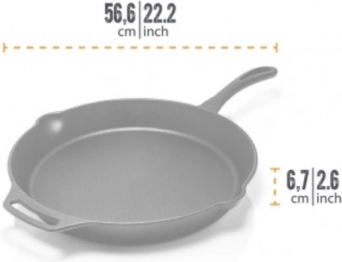 Petromax Skillet - Gietijzer - Koekenpan Met Steel En Handgreep - ø35cm Fp35t 4 Petromax Skillet - Gietijzer - Koekenpan Met Steel En Handgreep - ø35cm Fp35t - Afbeelding 2