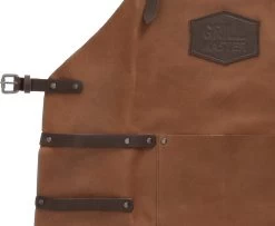 Old West BBQ Schort Barbecue Schort Leer - Cognac Bruin -Thuiskeuken 1200x988 1