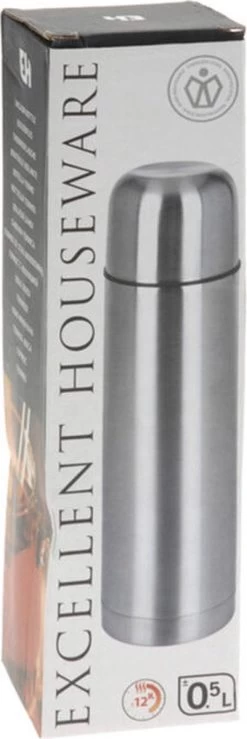 Merkloos Excellent Houseware Bullet Isolatiekan - 0,5 L - RVS -Thuiskeuken 401x1200