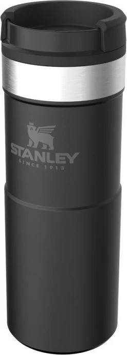 Stanley The NeverLeak™ Travel Mug 0,35L NEW - Thermosfles - Matt Black -Thuiskeuken 429x1200