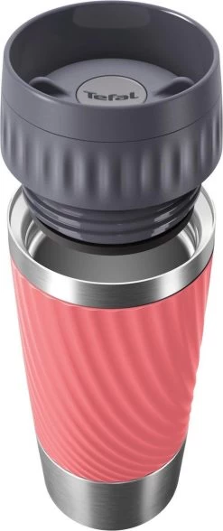 Tefal Travel Mug Easy Twist Thermobeker - Koraalrood - 0,36 Liter -Thuiskeuken 504x1200