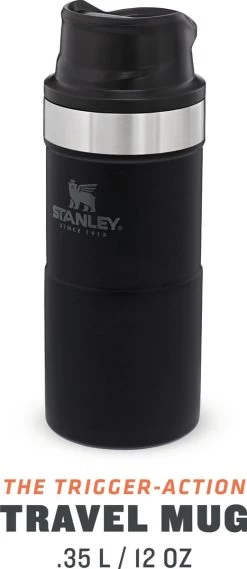 Stanley Trigger-Action Travel Mug 0.47L - Thermosfles - Matt Black -Thuiskeuken 521x1200