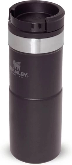 Stanley The NeverLeak™ Travel Mug 0,35L NEW - Thermosfles - Matt Black -Thuiskeuken 529x1200
