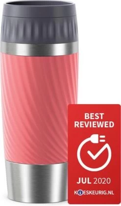 Tefal Travel Mug Easy Twist Thermobeker - Koraalrood - 0,36 Liter -Thuiskeuken 708x1200