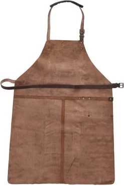 Old West BBQ Schort Barbecue Schort Leer - Cognac Bruin -Thuiskeuken 799x1200 17