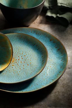 Palmer Serviesset Lotus Stoneware 6-persoons 24-delig Zwart Turquoise -Thuiskeuken 800x1200 25