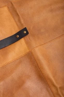 Leren Schort – Soepel Licht Bruin Leer - Barbecueschort - Kokschort - Kookschort – Keukenschort Man – 81 X 56 Cm -Thuiskeuken 800x1200 57