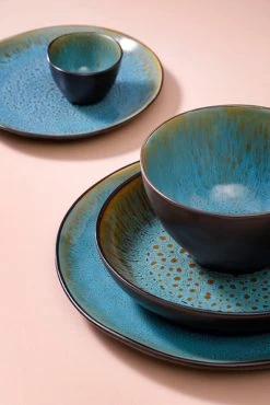Palmer Serviesset Lotus Stoneware 6-persoons 24-delig Zwart Turquoise -Thuiskeuken 801x1200 7