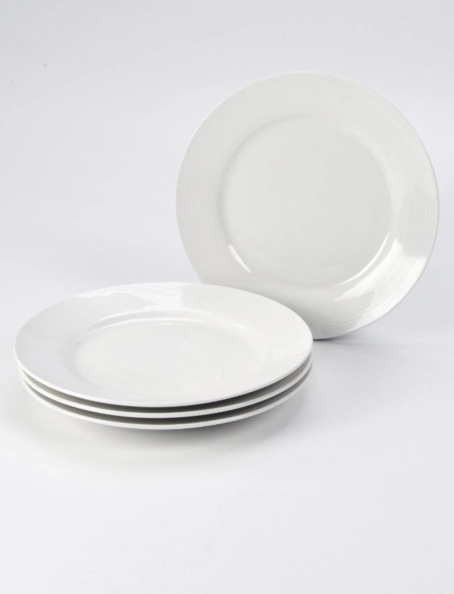 JT Serviesset - Wit - 35delig - 4 Persoons - Luxe Reliëf Design 9 JT Serviesset - Wit - 35delig - 4 Persoons - Luxe Reliëf Design - Afbeelding 7