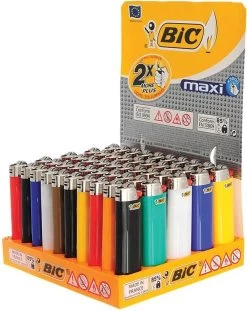BIC Lighter Aansteker Maxi J26 Display(50stuks) Gratis Verzending