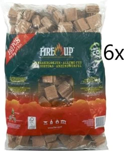 Fire-Up Aanmaakblokjes Voordeelbox Met 1152 Stuks - 6x 192st -Thuiskeuken 989x1200